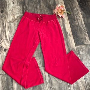 Women’s bebe Rhinestone sweat pants Red size Small